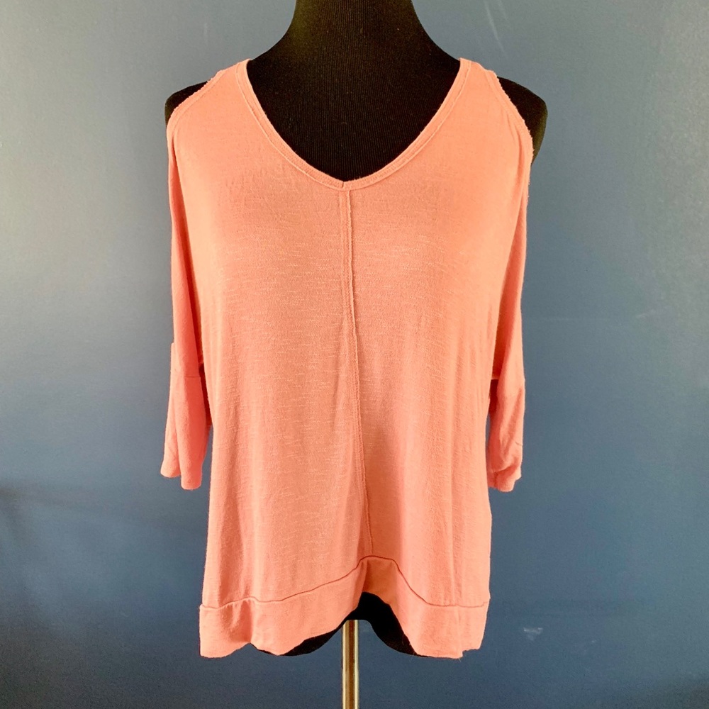 Cute Peekaboo Shoulder Shirt